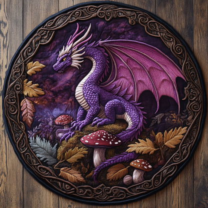 Dragon Blossom WN0506018CL Quilted Round Mat