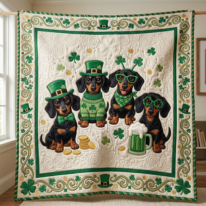 Lucky Dachshund St. Patrick’s WN0705014CL Quilt