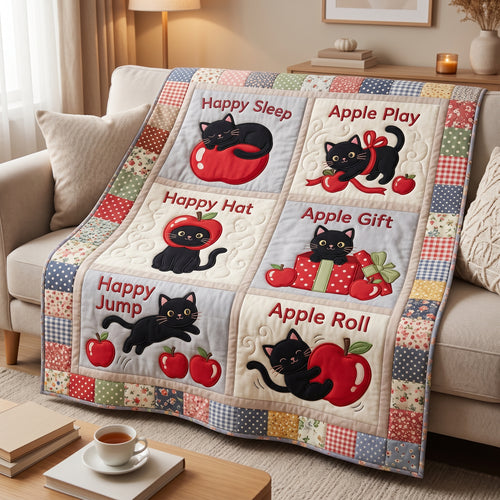 Black Cat And Apples XR1704008CL Quilt