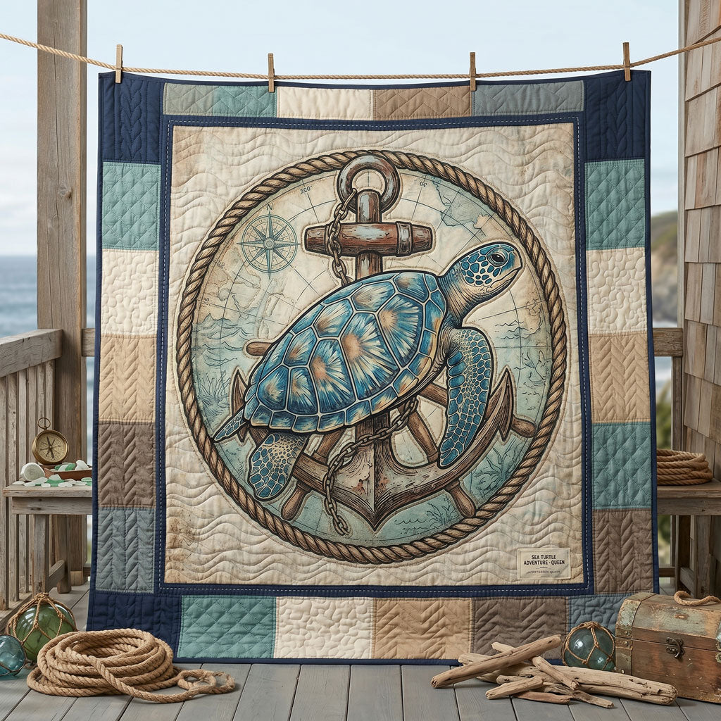 Nautical Turtle Compass WN1805005CL Quilt