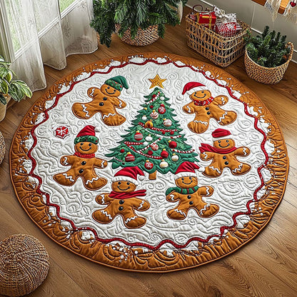 Gingerbread Friends QA2011006CL Quilted Round Mat
