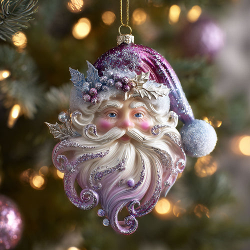 Purple Santa Charm CW2711050CL Christmas Ornament