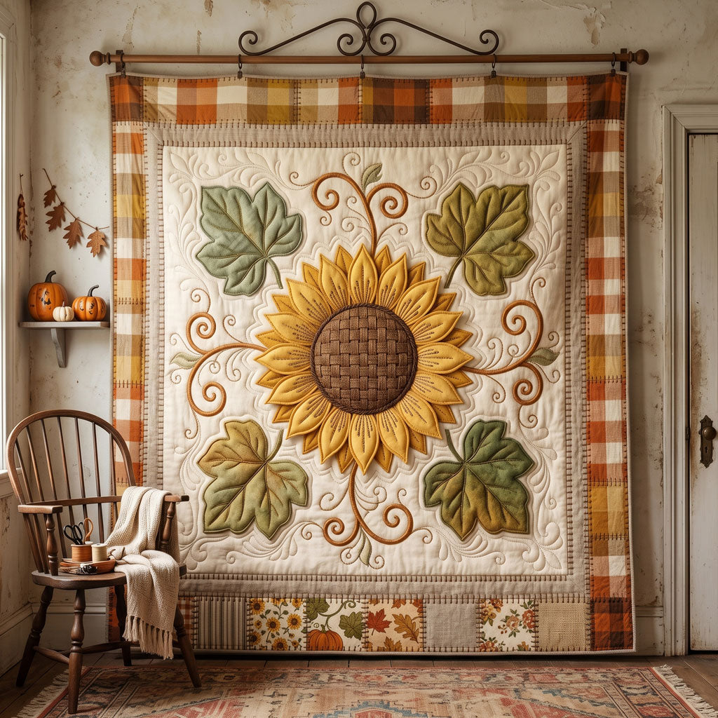 Autumn Sunflower Harvest WN2606002CL Quilt