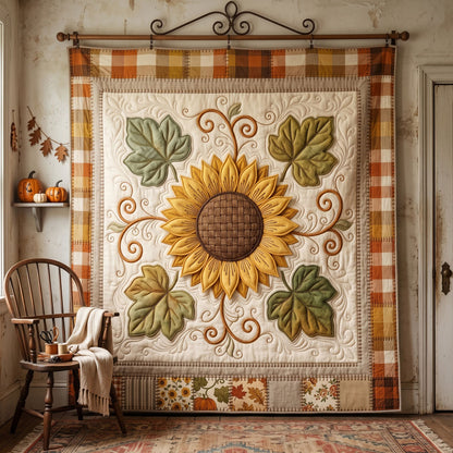 Autumn Sunflower Harvest WN2606002CL Quilt