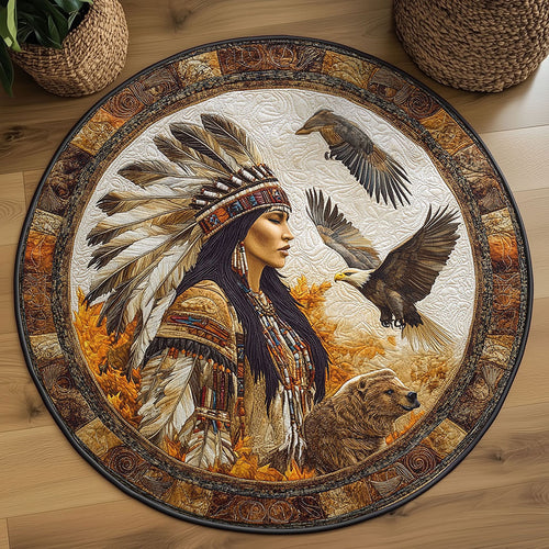 Spirit Land Native WN2008109CL Quilted Round Mat