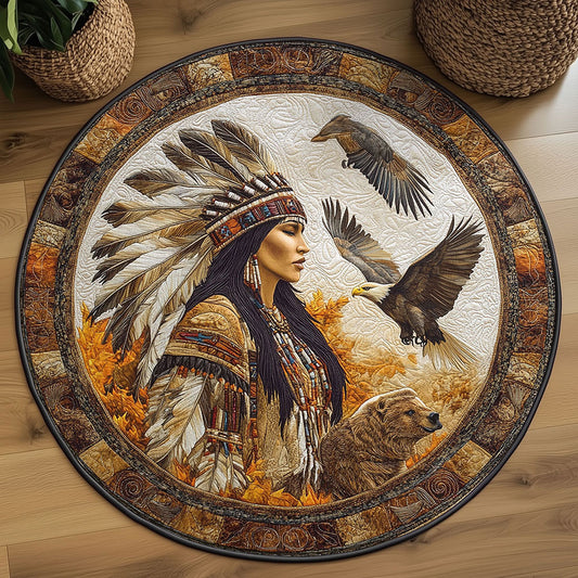 Spirit Land Native WN2008109CL Quilted Round Mat