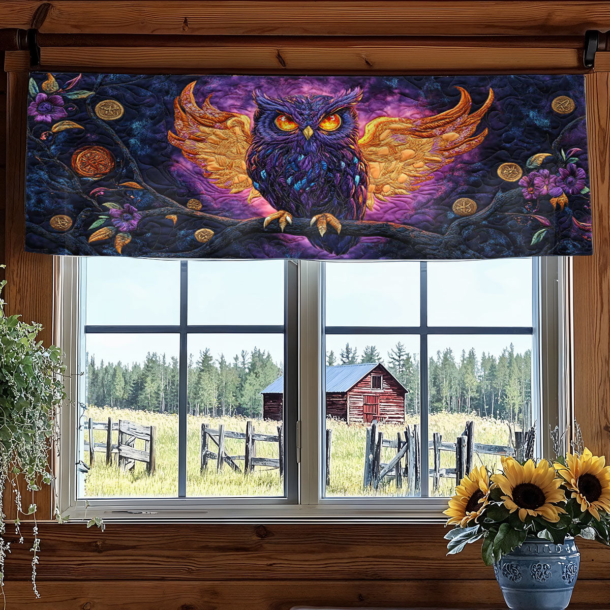 Purple Owl WN2204051CL Quilted Valance