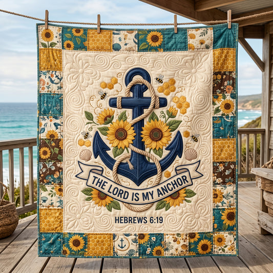 The Lord Is My Anchor Sunflower XR2904009CL Quilt