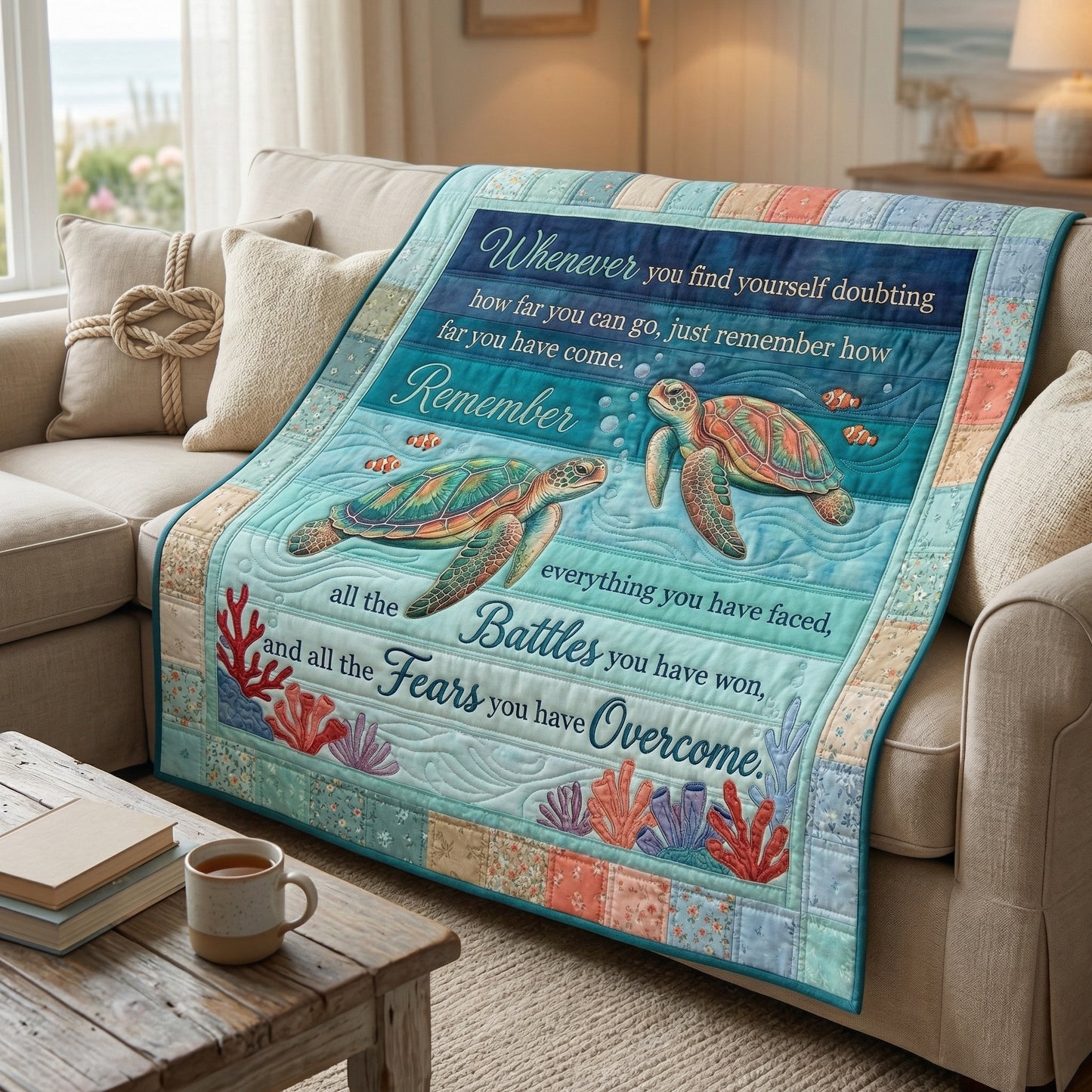 Ocean of Strength XR0604001CL Quilt