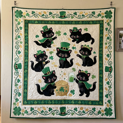 St. Patrick’s Lucky Black Kitty WN0705027CL Quilt
