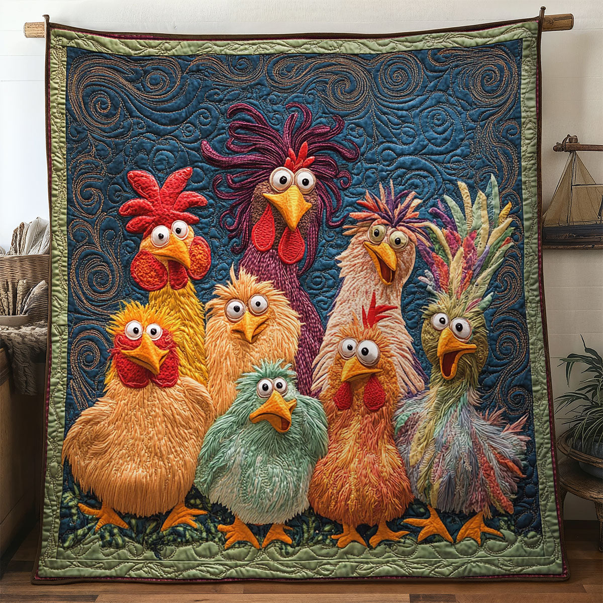 Patchy Chicken Posse WN1406021CL Quilt