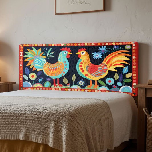Color Folk Chicken CW1512009CL Quilted Headboard Slipcover