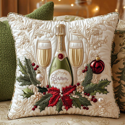 Christmas Champagne XR1810001CL Quilt Pillow Case