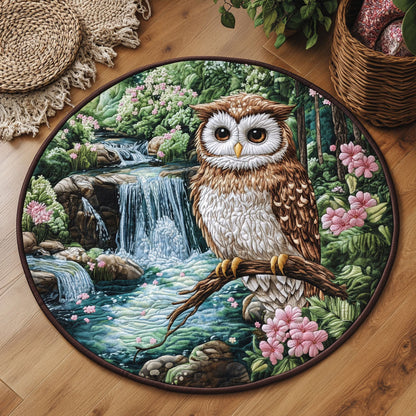 Spring Owl WJ1905042CL Quilted Round Mat