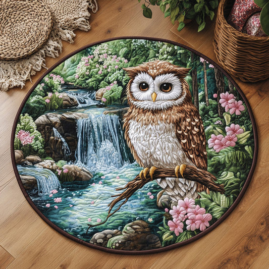 Spring Owl WJ1905042CL Quilted Round Mat