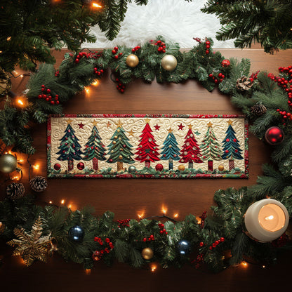 Christmas Tree Serenity WN0707030CL Quilted Table Runner