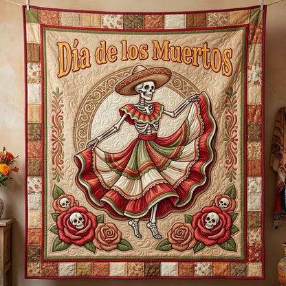 Día De Los Muertos Dancing Skeleton WN0505013CL Quilt