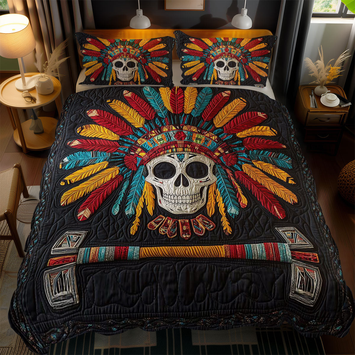 Native Skull Guardians WN2101043CL Duvet Cover Set