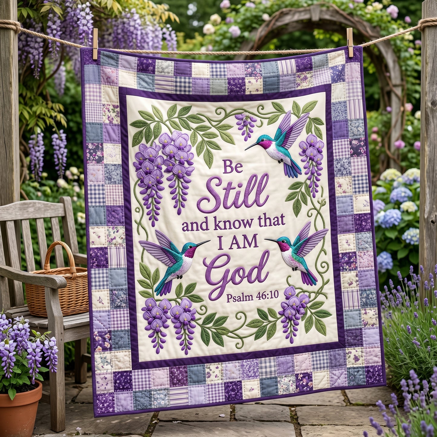 Be Still Wisteria XR2004024CL Quilt