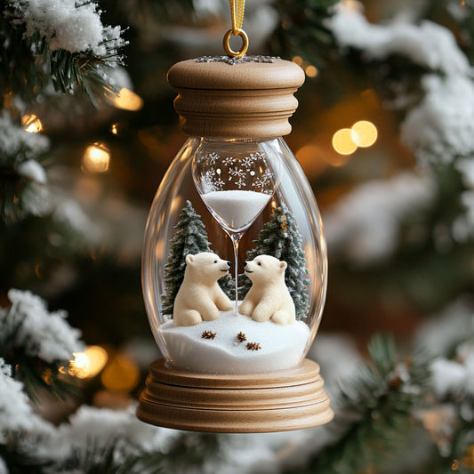 Polar Bear Crystal Timer WN0812050CL Christmas Ornament