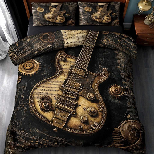 Industrial Echo Steampunk Guitar WN1003036CL Duvet Cover Set