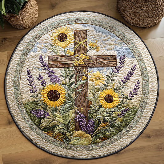 Amber Cross WN2508002CL Quilted Round Mat