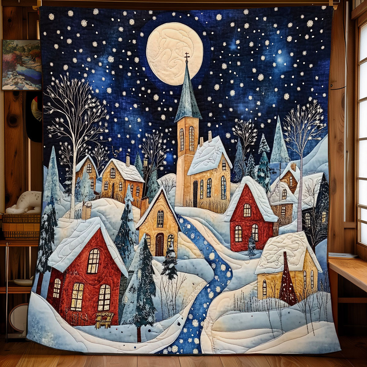 Midnight Christmas Hamlet CP0601039CL Quilt