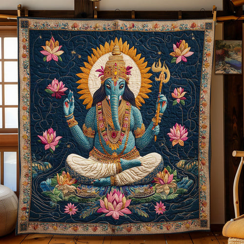 Hinduism Ganesha Blessing WN0503035CL Quilt