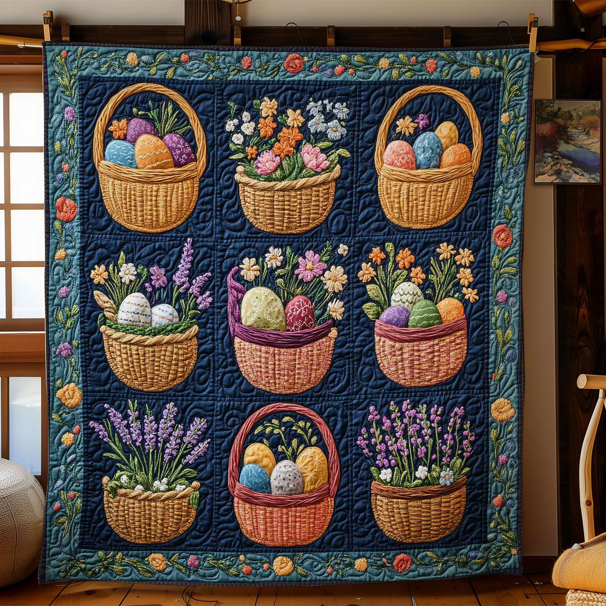 Floral Easter Joy WN1501014CL Quilt