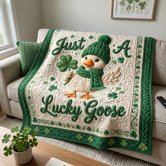 Cute Shamrock Goose WN0805006CL Quilt
