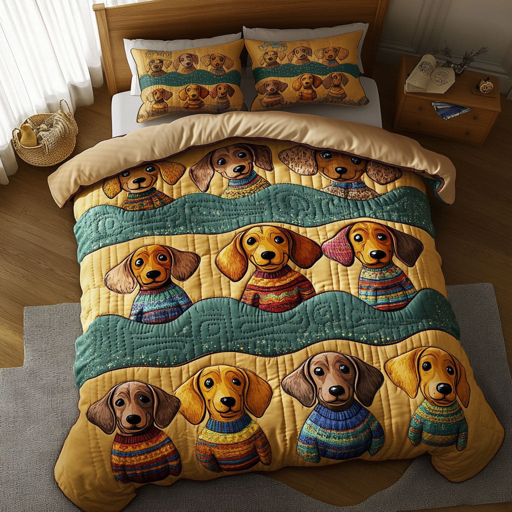 Happy Folk Dachshund WN0601040CL Duvet Cover Set