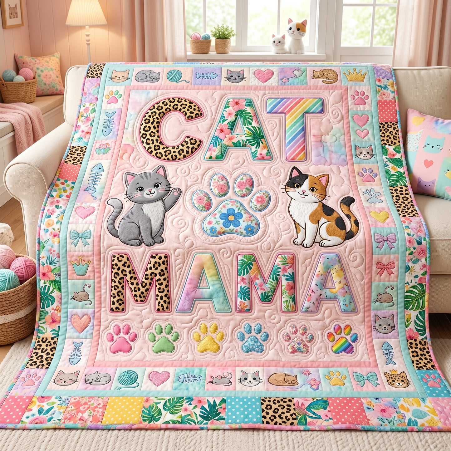 Cat Mama XR1405008CL Quilt