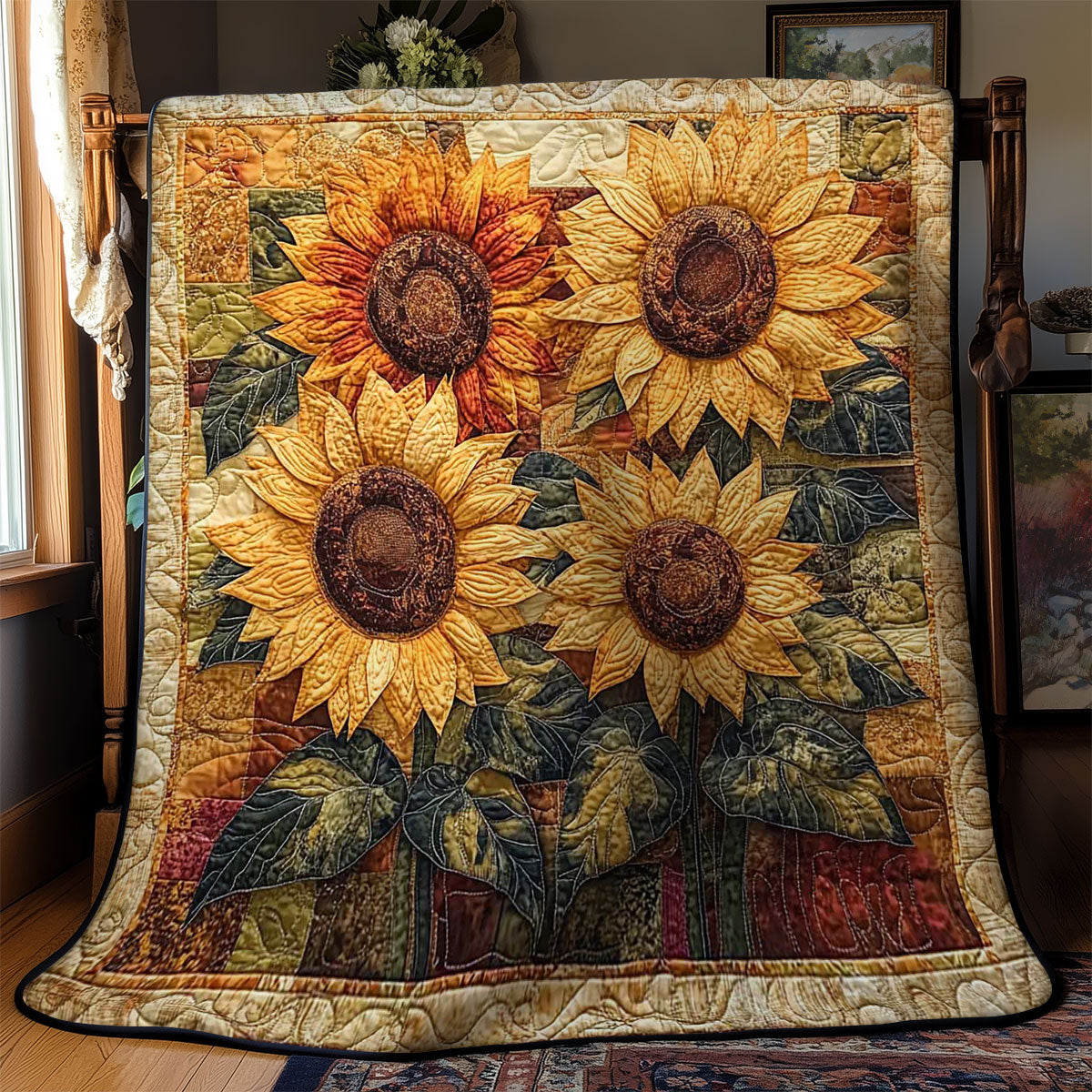 Sunflower Harvest WN1302035CL Quilt