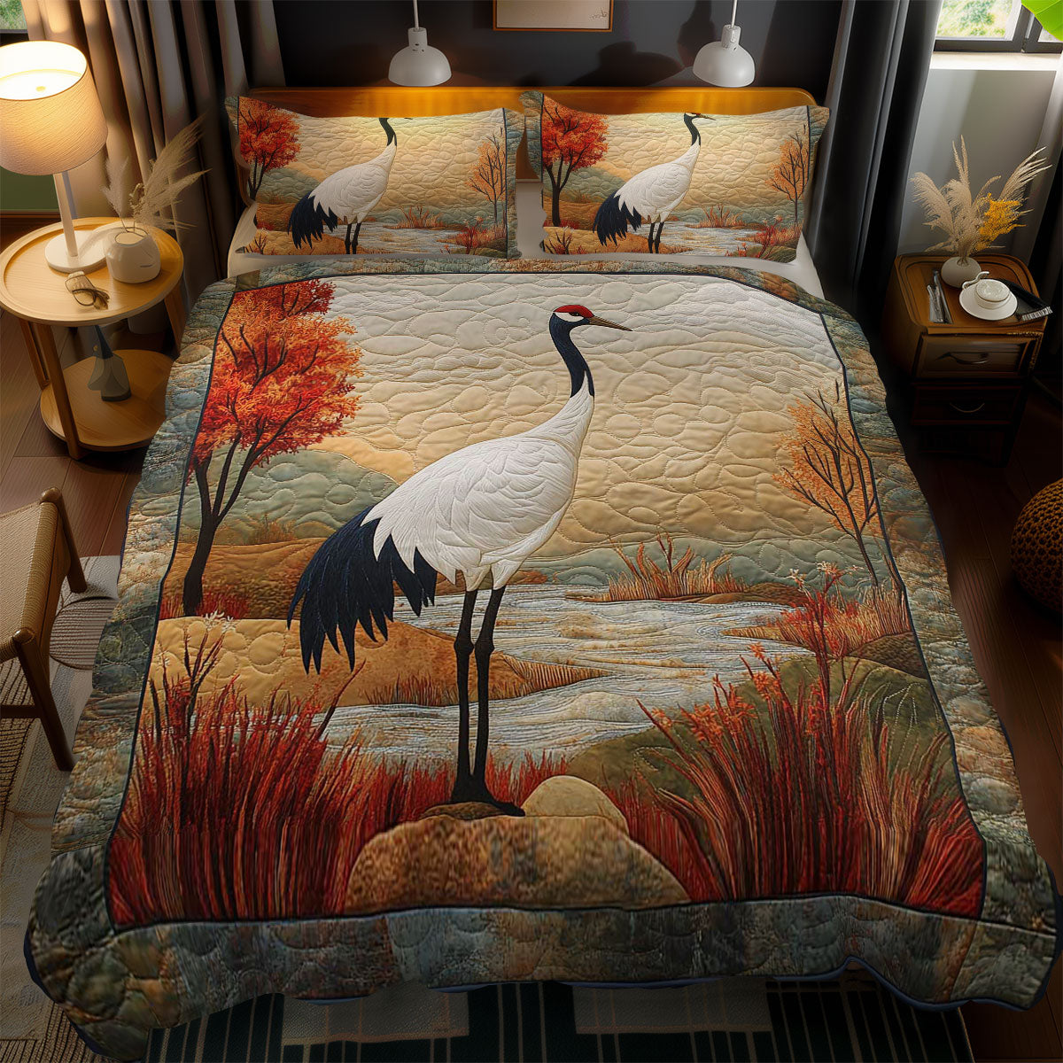 Autumn Crane WN0502051CL Duvet Cover Set