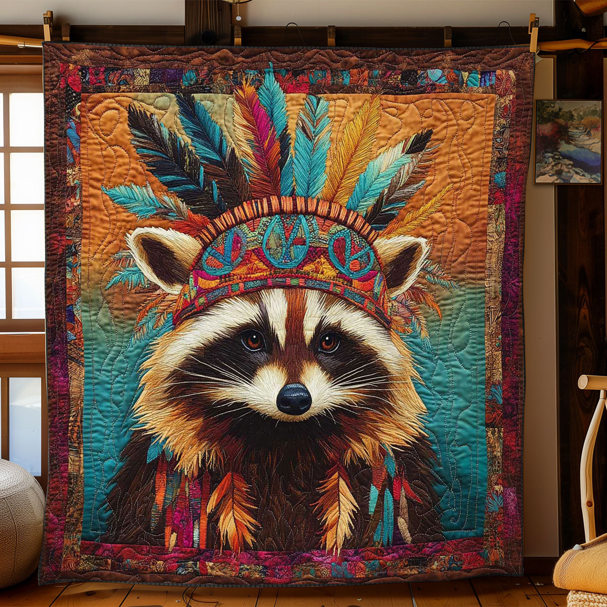 Raccoon Feather Crown WN2401004CL Quilt