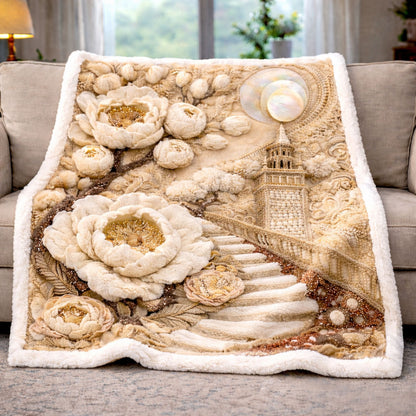 Ivory Garden of Light KL3001010CL Faux Fur Throw Blanket