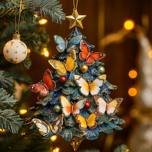 Christmas Butterflies CW2210053CL Christmas Ornament