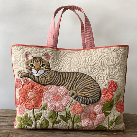 Blossom Kitty CP0110225CL Quilted Tote Bag