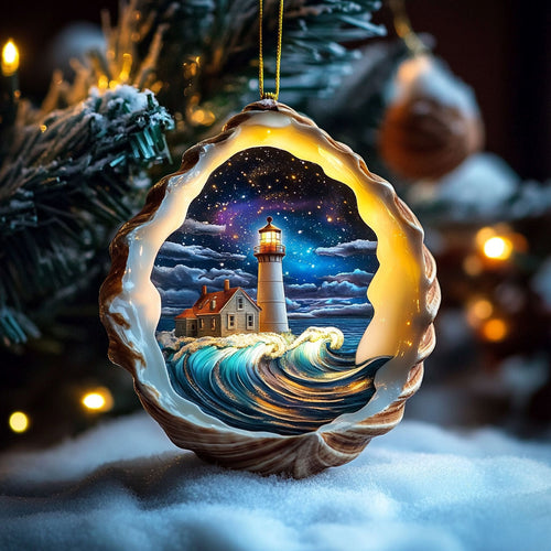 Lighthouse Snow Lantern WN0912031CL Christmas Ornament