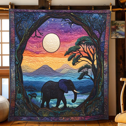 Celestial Elephant Night CW1201030CL Quilt