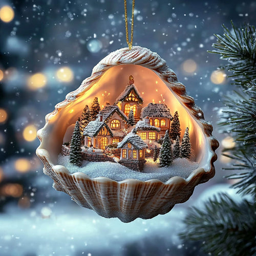 Winter Town Snow Globe WN0912090CL Christmas Ornament