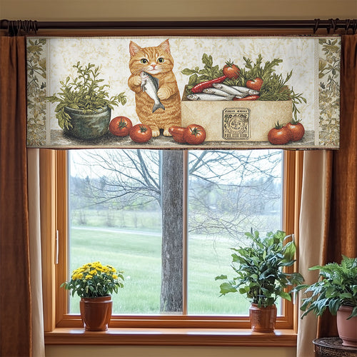 Cat Feast Fiesta WN3006028CL Quilted Valance