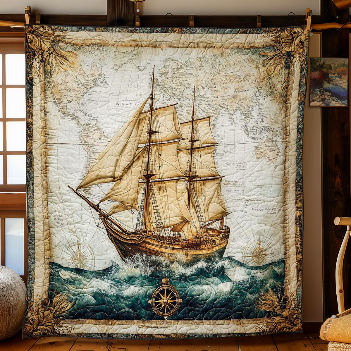 Nautical Sailboat WN0602036CL Quilt