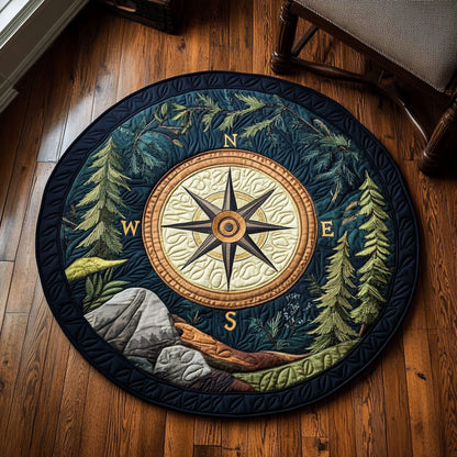 Pathfinder Compass KL2412041CL Quilted Round Mat