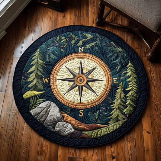 Pathfinder Compass KL2412041CL Quilted Round Mat