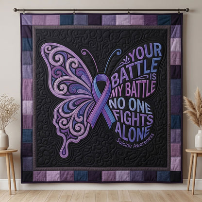 Purple Hope Butterfly WN2304010CL Quilt