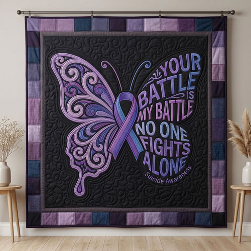 Purple Hope Butterfly WN2304010CL Quilt