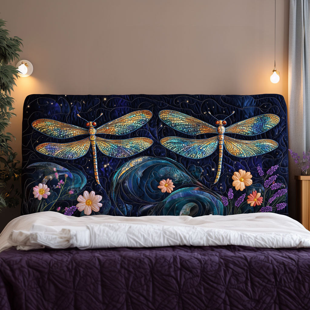 Ethereal Dragonfly Nightscape KL0701026CL Quilted Headboard Slipcover