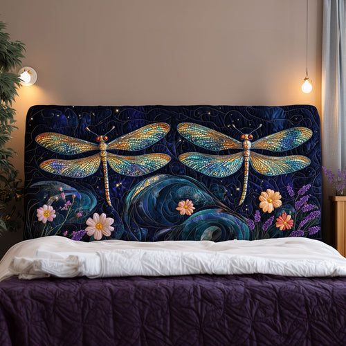 Ethereal Dragonfly Nightscape KL0701026CL Quilted Headboard Slipcover