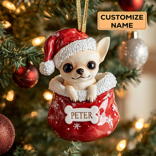 Chihuahua Christmas Joy CW0412007CL Personalized Christmas Ornament